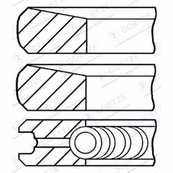 Jeu de segments de piston GOETZE 08-443500-00