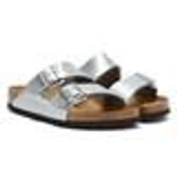 Sandales En Textile Argent Pour Femmes