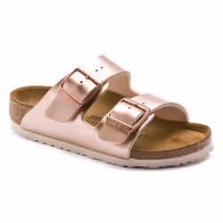 Birkenstock Arizona Kids, Sandales, Unisexe, Enfant, Marron, Cuivre, Métallique, Uniforme, Electric Metallic Copper
