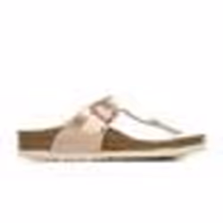 Tong Enfant Birkenstock Gizeh Electric Metallic Rose doré - Fille - Look métallisé original et discret