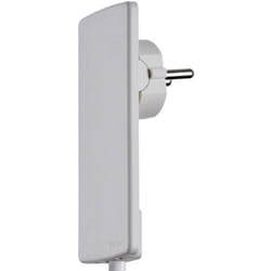 Evoline - Fiche plate à contact de protection 1510.0000.0300 avec dispositif d'aide au branchement plastique 230 v blanc