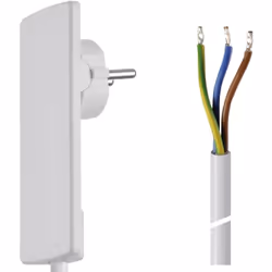 Informations techniques Couleur : blanc Longueur de câble : 1.50 m Modèle de connecteur : coudé d'un côté Tension nominale (d ...