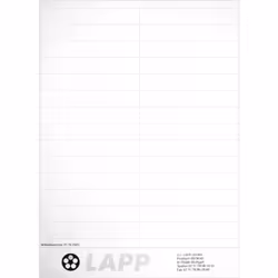 enquête LAPP 61742900 Couleur de la surface de marquage: blanc Contenu: 1 pc(s) livraison 56 étiquettes (Feuille DIN A 4) fab ...