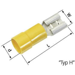 Cosse clip 9.5 mm x 1.2 mm LAPP L-RC 95 H 63101120 180 ° partiellement isolé jaune 50 pc(s)