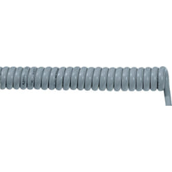 73220353 Câble spiralé unitronic® spiral LiF2Y11Y 400 mm/ 1600 mm4 x 0.25 mm²gris1 pc(s) X763921 - Lapp