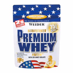 Weider Premium Whey, Poudre, Concentré de protéine de lactosérum, Isolation de la protéine de lactosérum, Caramel, Vanille, L ...
