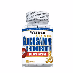Weider Glucosamine Chondroitine Plus MSM, Usage interne, Gélule, Sulfate, Sulfate de glucosamine, Méthylsulfonylméthane (MSM) ...