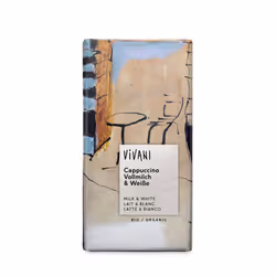 Vivani 285907, Chocolat blanc et au lait, 100 g, 2434 kJ, 585 kcal, 40,9 g, 47,8 g