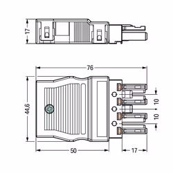 Wago 770-104 connecteur de fils PCB Noir - Vue supplémentaire 2