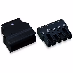 Wago 770-115, Embase à broches, Droit, Mâle, 400 V, Noir
