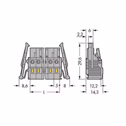 Wago 231-105/037-000 connecteur de fils Gris