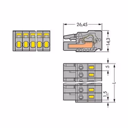 Wago 231-108/026-000 connecteur de fils Gris
