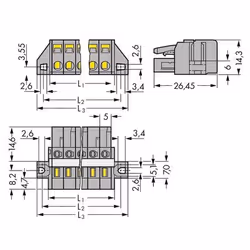 Wago 231-108/027-000 connecteur de fils Gris