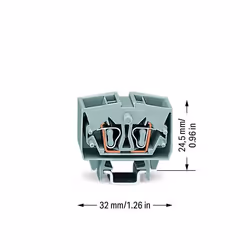 Wago 264-721 bornier 4 Gris