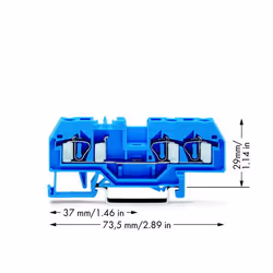 Wago 281-684 bornier Bleu