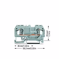 Wago 281-901 bornier Gris