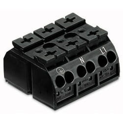 Wago 862-1503 bornier 3P Noir