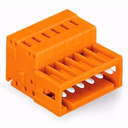 Wago 734-333, 3-pole, Orange, Cuivre, Polyamide, Étain, 10 A, 13,52 x 22,3 x 13,4 mm