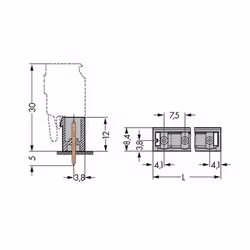Wago 231-235/001-000 bornier 5P Gris