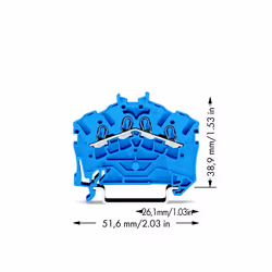 Wago 2002-6404 bornier Bleu