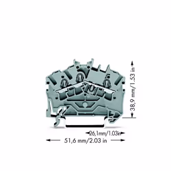 Wago 2002-6301 bornier Gris