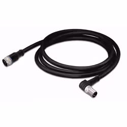 Wago 756-5502/030-020, 2 m, 2xM12, Mâle/Femelle, Noir, 4,1 mm, 68 g