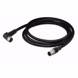 Wago M12/M12 1m, 1 m, 2xM12, Mâle/Femelle, Noir, 4,3 mm, 44 g