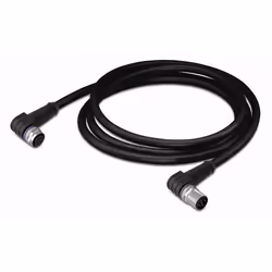 Wago 756-5404/040-010, 1 m, 2xM12, Mâle/Femelle, Noir, 4,7 mm, 49,5 g