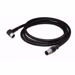 Wago 756-5509/040-010, 1 m, 1xM12/1xM8, Mâle/Femelle, Noir, 4,7 mm, 10 Ohm