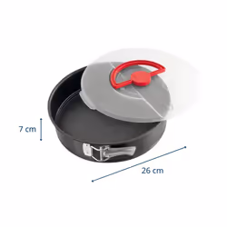 Moule à manqué à charnière 26 cm avec couvercle de transport Dr. Oetker Bake and Go