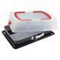 Moule à charnière rectangulaire avec couvercle de transport 42 x 29 x 7 cm Dr. Oetker Back-Idee Kreativ