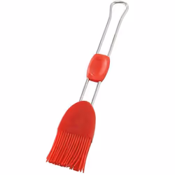 Dr. Oetker 4044935019283, Pinceau plat, Silicone, Rouge, Argent, -40 - 230 °C, 1 pièce(s)