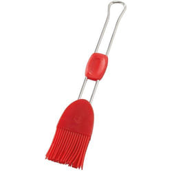 Dr. Oetker 4044935019283 Pinceau à pâtisserie Silicone Rouge, Argent