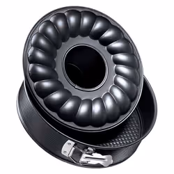 Zenker 3968, Moule à charnière, Rond, Surface strié, 230 °C, Noir, Allemagne