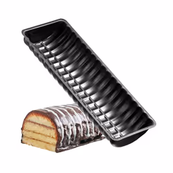 Zenker 6532, Moule à pain, Surface strié, 230 °C, Noir, Allemagne, 120 mm