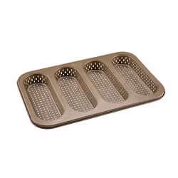 Moule à pain perforé 4 mini baguettes 33 x 22 cm Zenker Mojave Gold