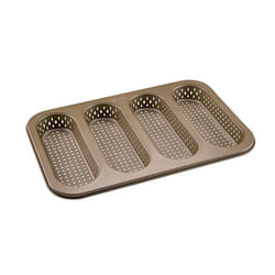 Moule à pain perforé 4 mini baguettes 33 x 22 cm Zenker Mojave Gold