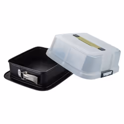 Moule à charnière carré avec couvercle 23 cm Zenker Bake Click and Go