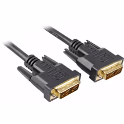 Sharkoon DVI-D/DVI-D (18+1) 2m, 2 m, DVI-D, DVI-D, Mâle, Mâle, Noir
