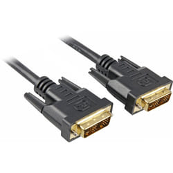 Sharkoon DVI-D/DVI-D (18+1) 2m câble DVI Noir