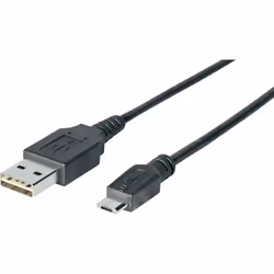 Sharkoon 3m, USB2.0-A/USB2.0 Micro-B, 3 m, USB A, Micro-USB B, USB 2.0, Mâle/Mâle, Noir