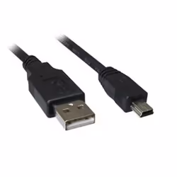 Sharkoon 4044951015580, 3 m, USB A, Mini-USB B, USB 2.0, Mâle/Mâle, Noir