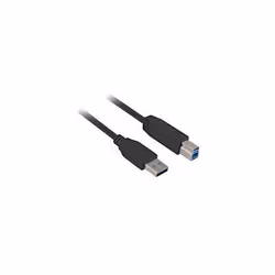 Sharkoon 2m, USB3.0-A/USB3.0-B, 2 m, USB A, USB B, USB 3.2 Gen 1 (3.1 Gen 1), Mâle/Mâle, Noir