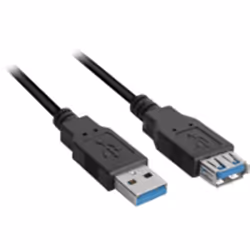 Sharkoon 1m, 2xUSB3.0-A, 1 m, USB A, USB A, USB 3.2 Gen 1 (3.1 Gen 1), Mâle/Femelle, Noir