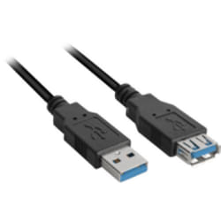 Sharkoon 1m, 2xUSB3.0-A câble USB USB 3.2 Gen 1 (3.1 Gen 1) USB A Noir