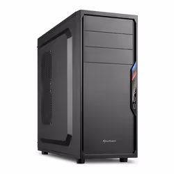 Sharkoon VS4-S, Midi Tower, PC, Noir, ATX, micro ATX, Mini-ITX, 16 cm, 38,5 cm