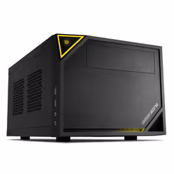 Sharkoon SHARK ZONE C10, PC, Noir, Jaune, Mini-ITX, Métal, Jouer, 15 cm