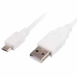 Sharkoon 1.5m, Micro-USB2.0-B/USB2.0-A, 1,5 m, USB A, Micro-USB B, USB 2.0, Mâle/Mâle, Blanc