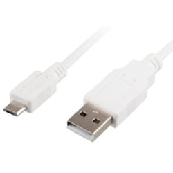 Sharkoon 1.5m, Micro-USB2.0-B/USB2.0-A câble USB 1,5 m USB A Micro-USB B Blanc