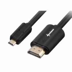 Sharkoon 1.5m, HDMI/Micro HDMI, 1,5 m, HDMI Type A (Standard), HDMI Type D (Micro), 4096 x 2160 pixels, Compatibilité 3D, Noi ...